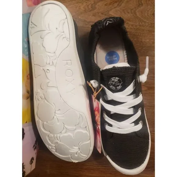 Roxy Women's Bayshore III 3 Slip-on‎ Shoe Sneaker Black (US 9) (UK 7) - NEW - Picture 5 of 6